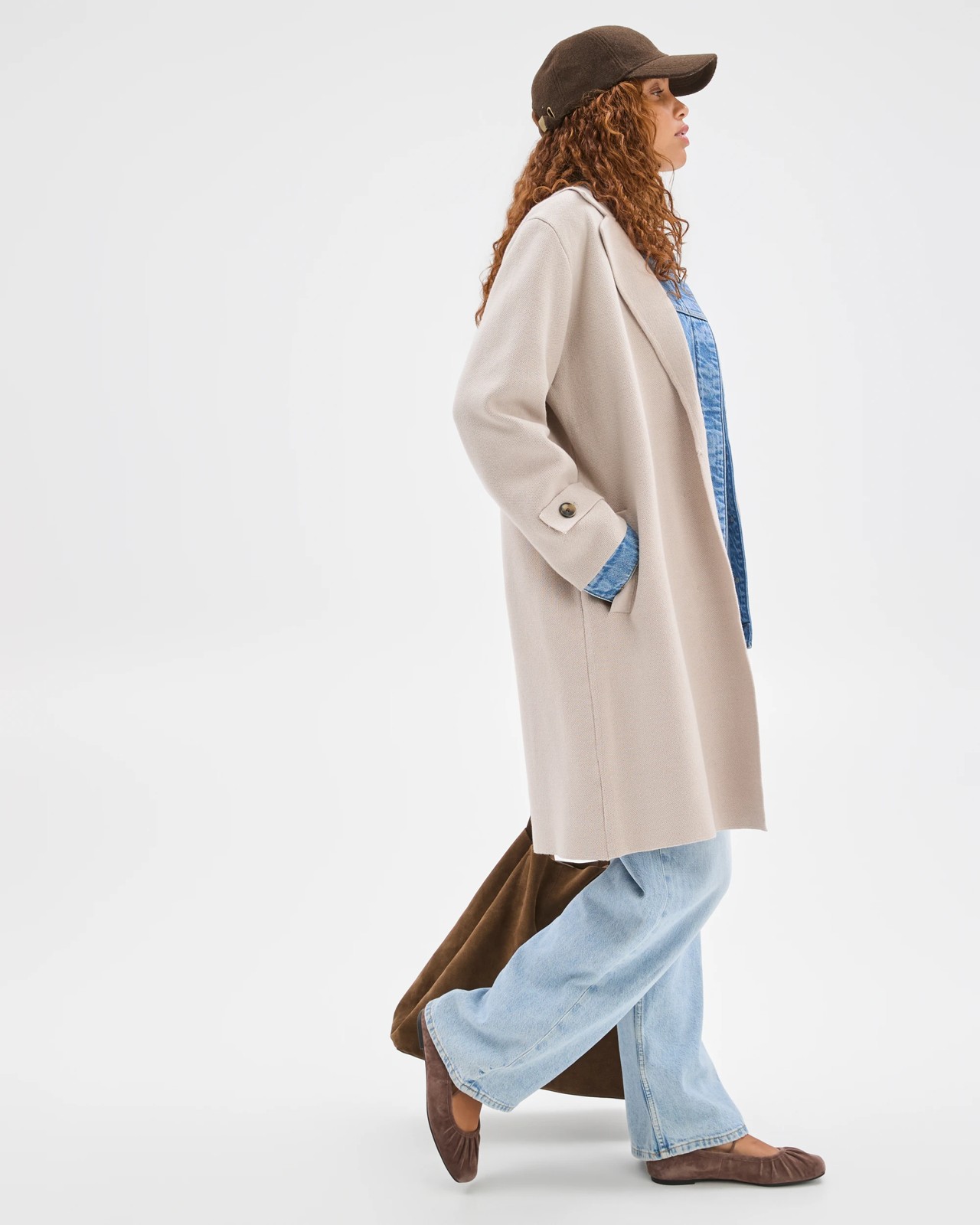 Australian Cotton Blend Knitted Trench Jacket 4 of 6