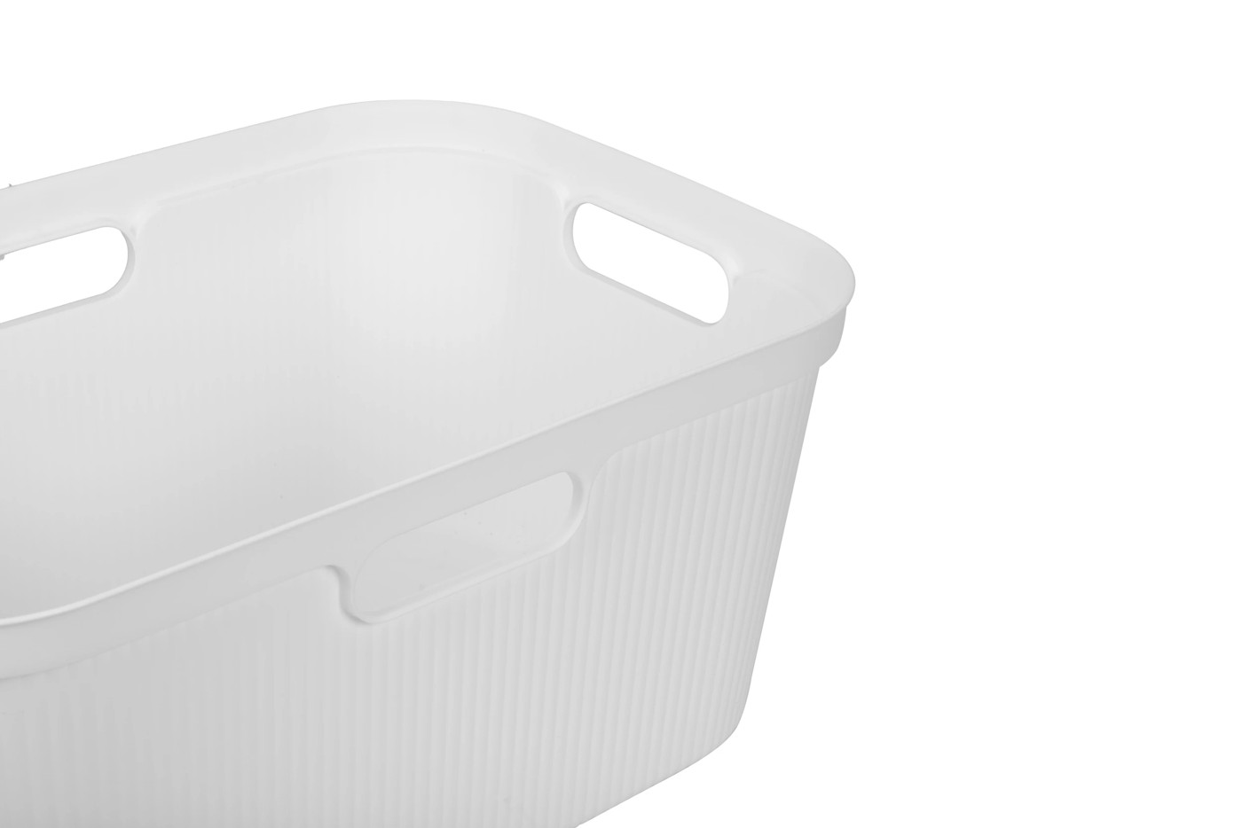 Anko Ribbed Laundry Basket - White 5 of 5