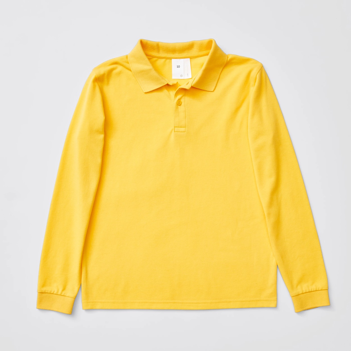 Long Sleeve School Polo Top - Gold 5 of 5