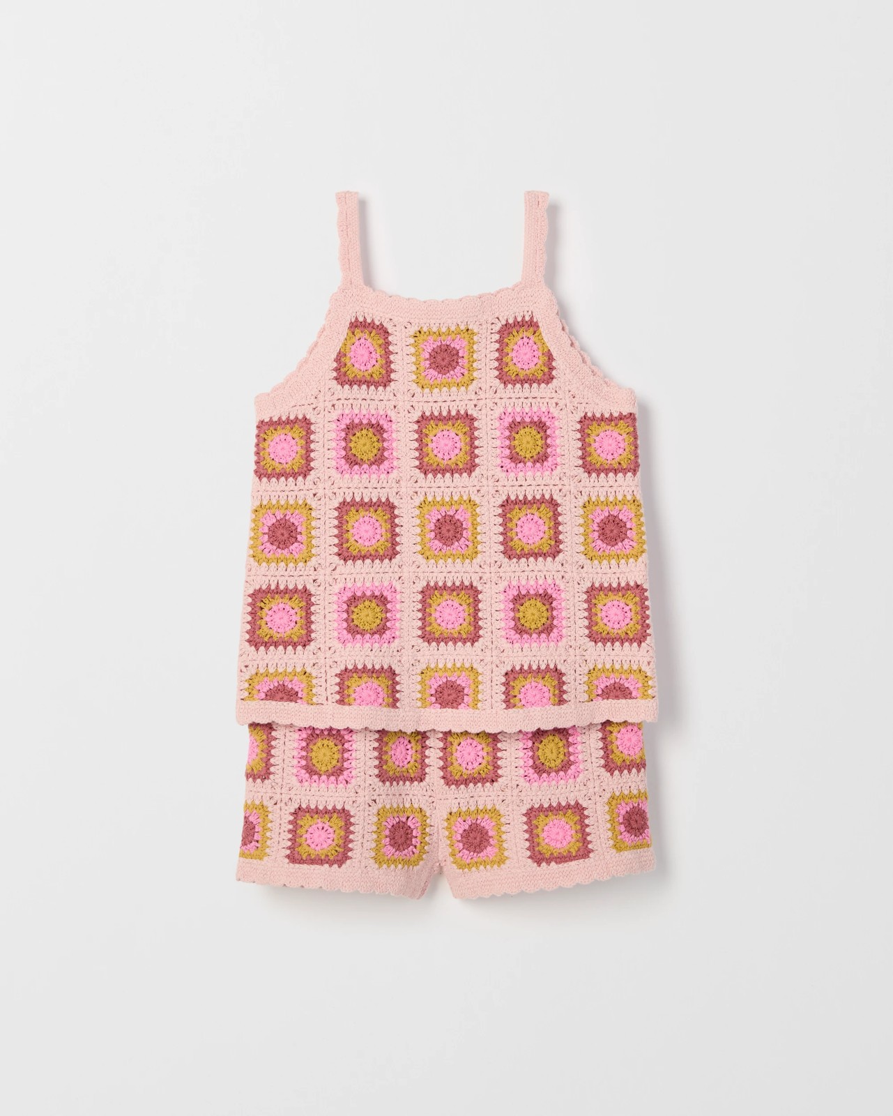Australian Cotton Blend Crochet Tank Top and Shorts Set 6 of 6