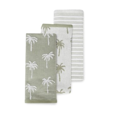Green Palm Tea Towels, 3 Pack  - Anko