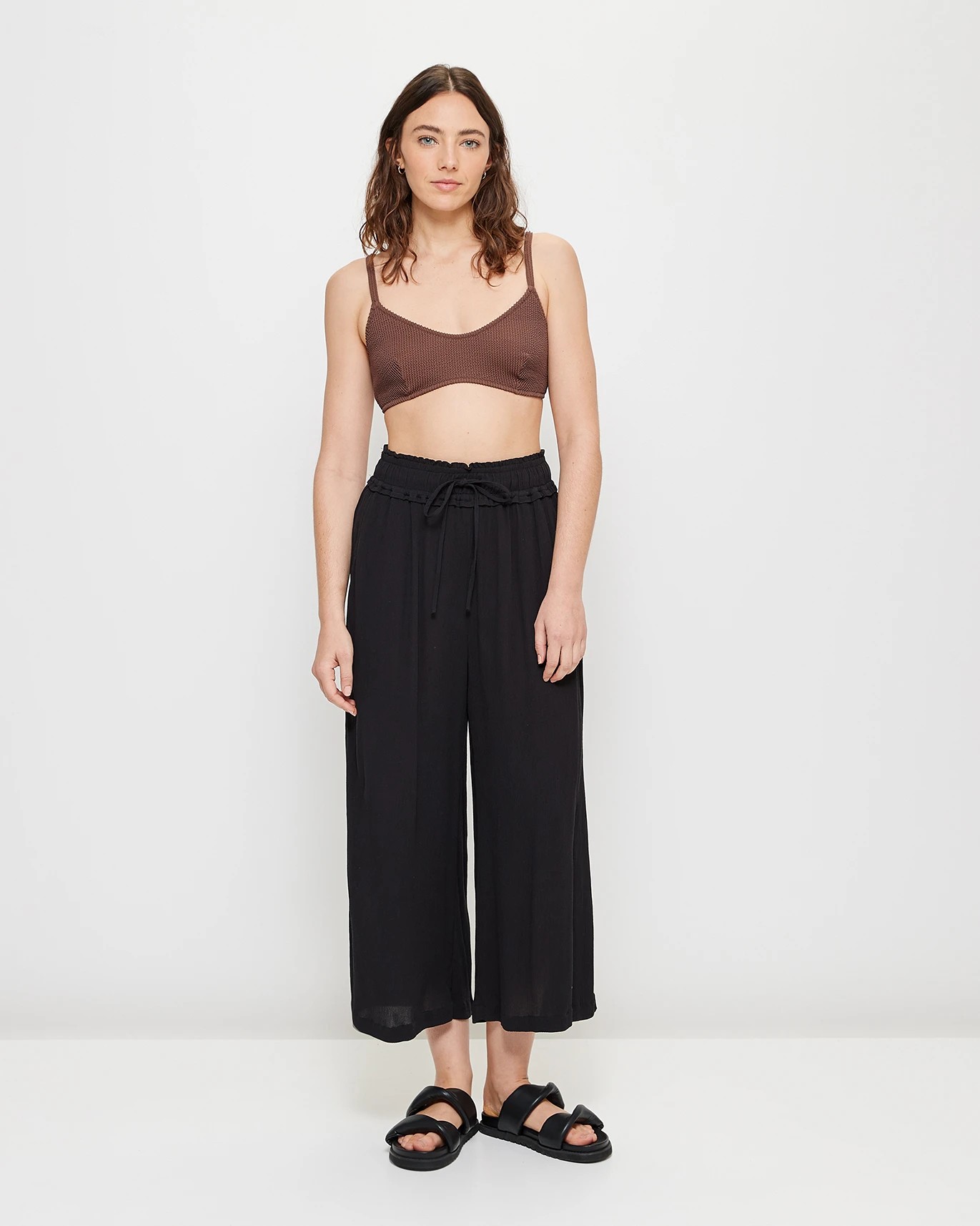 Resort Crinkle Culotte Pants