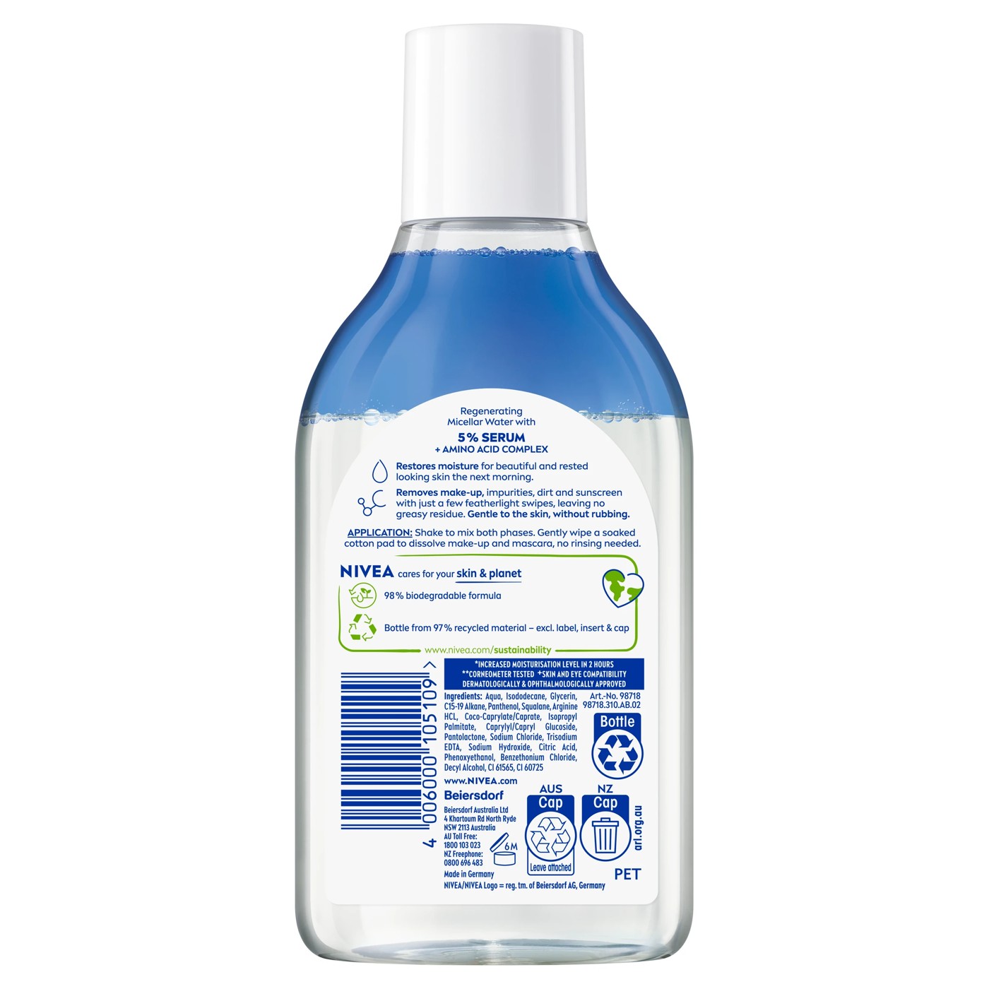 Nivea Regenerating Micellar Water 400ml - 5% Serum with Panthenol and Squalane 2 of 5