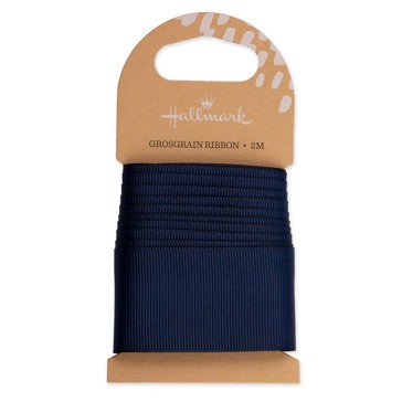 2m Hallmark Grosgrain Wide Ribbon - Navy Blue