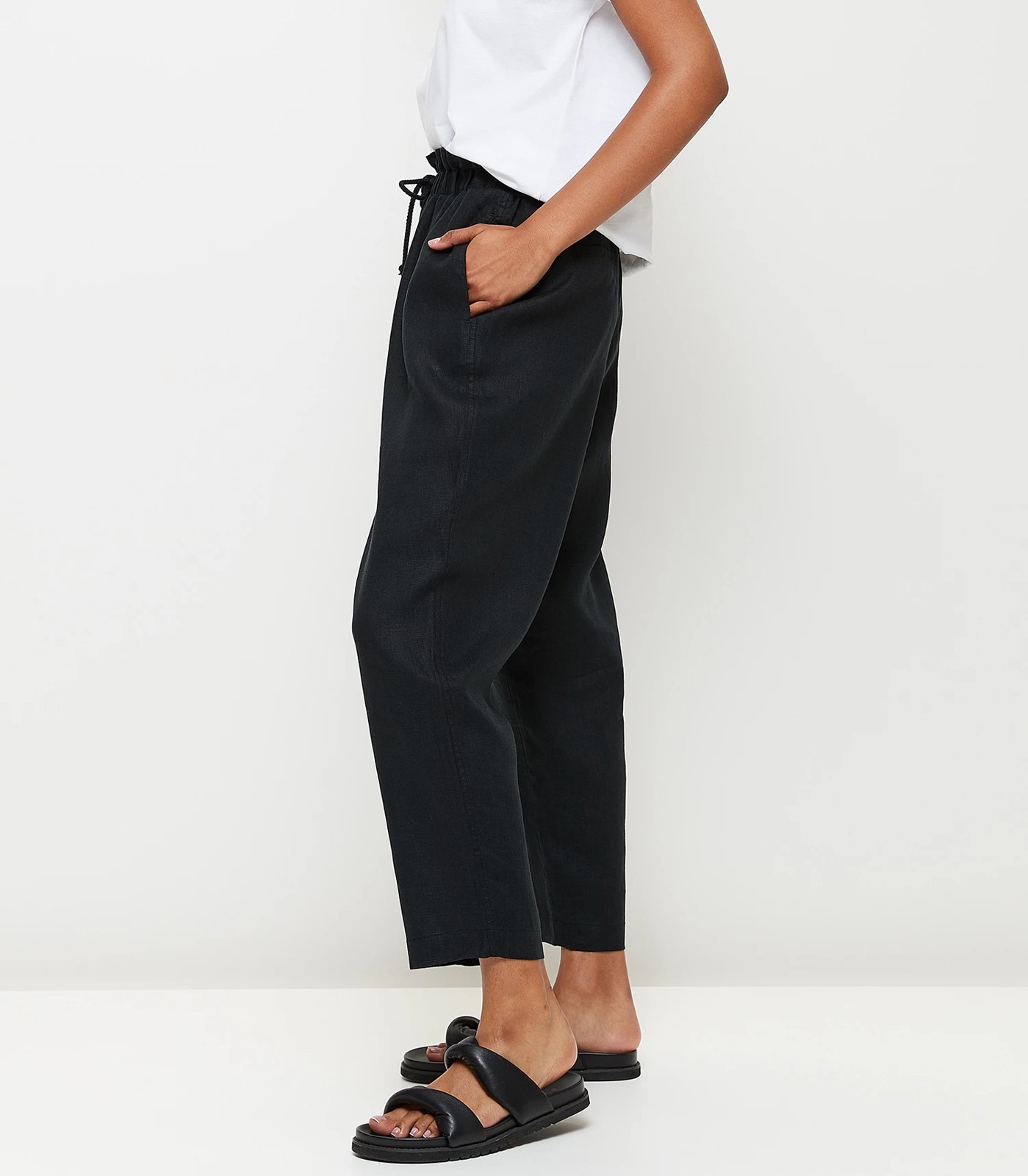 European Linen Tapered Pants