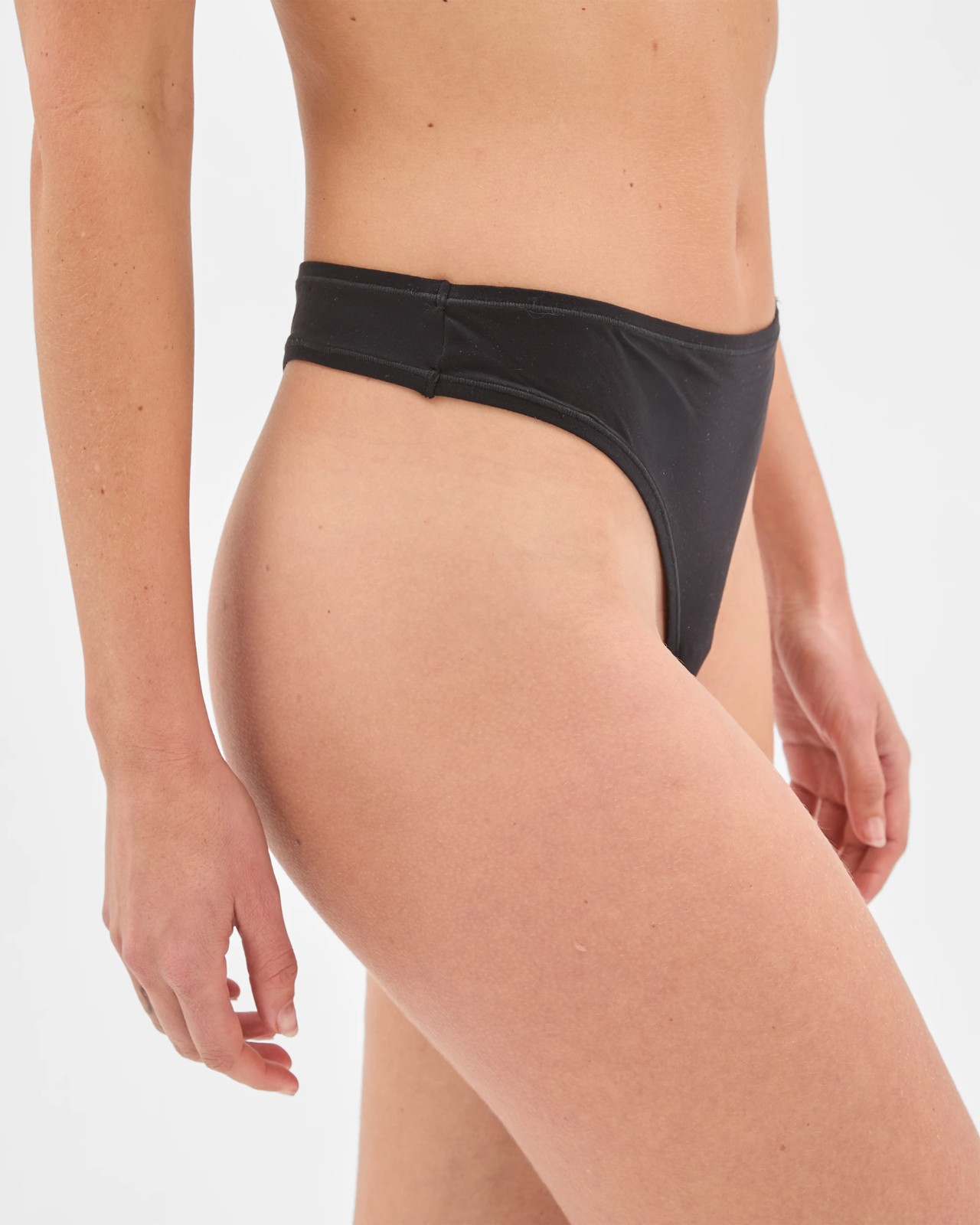 3 Pack Soft Comfort G-String Briefs - Black 3 of 3