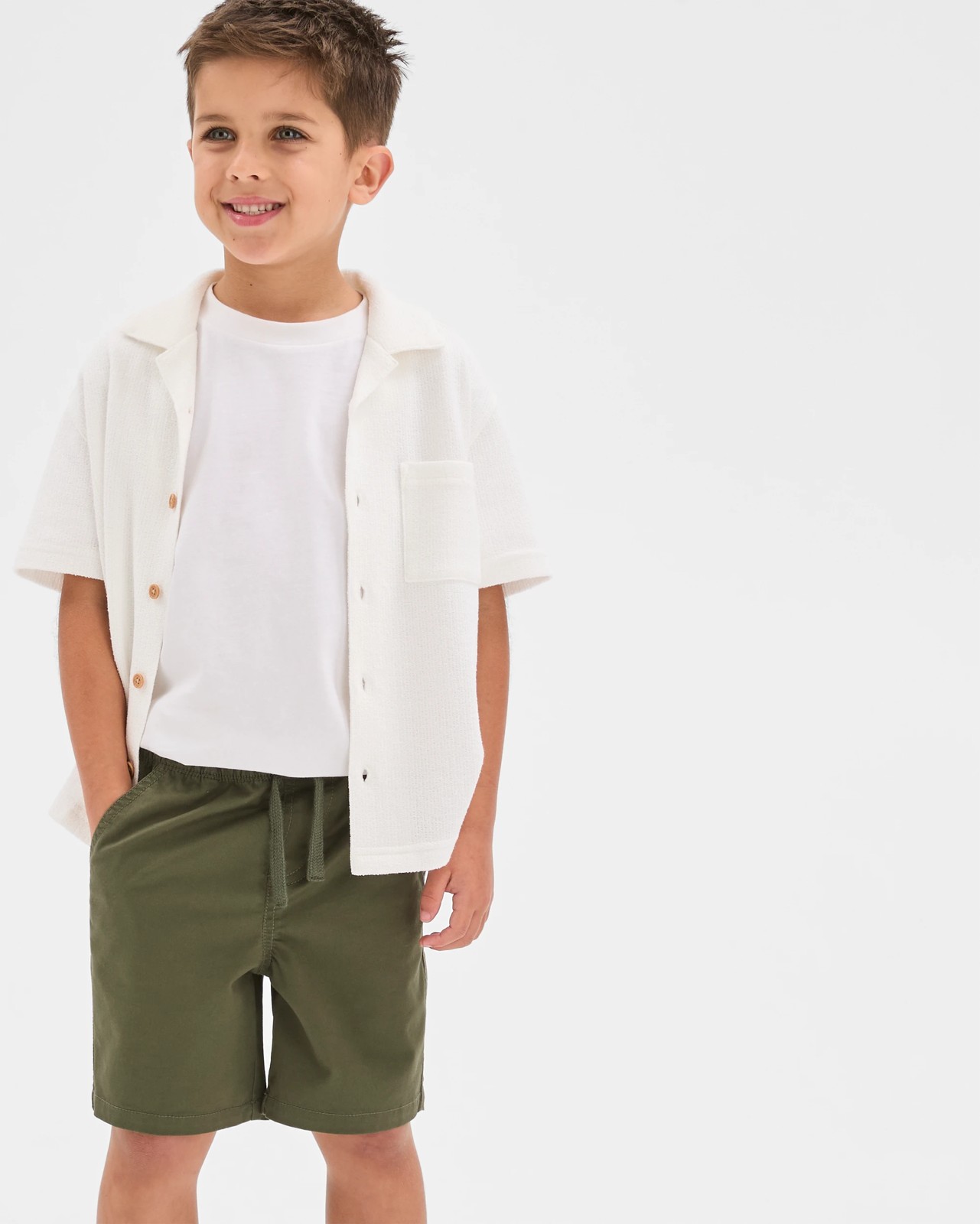 Pull On Woven Shorts - Khaki 3 of 6
