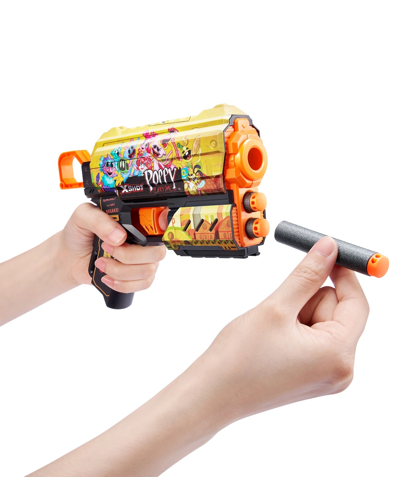 X-Shot Skins Flux Blaster - Poppy Playtime Skin (8 Darts) by ZURU ...