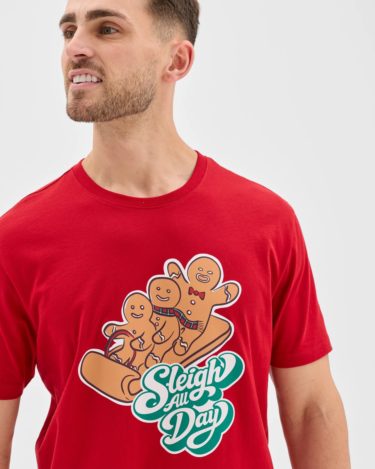 Family Matching Christmas Australian Cotton Mens Pyjama Set - Gingerbread Sleigh All Day 5 of 5