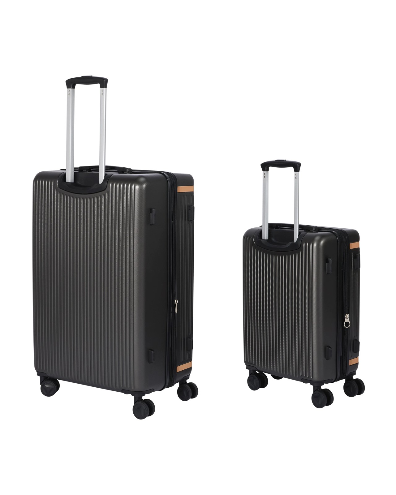 Anko 2 Piece Charcoal Beige Hard Case Set 2 of 6