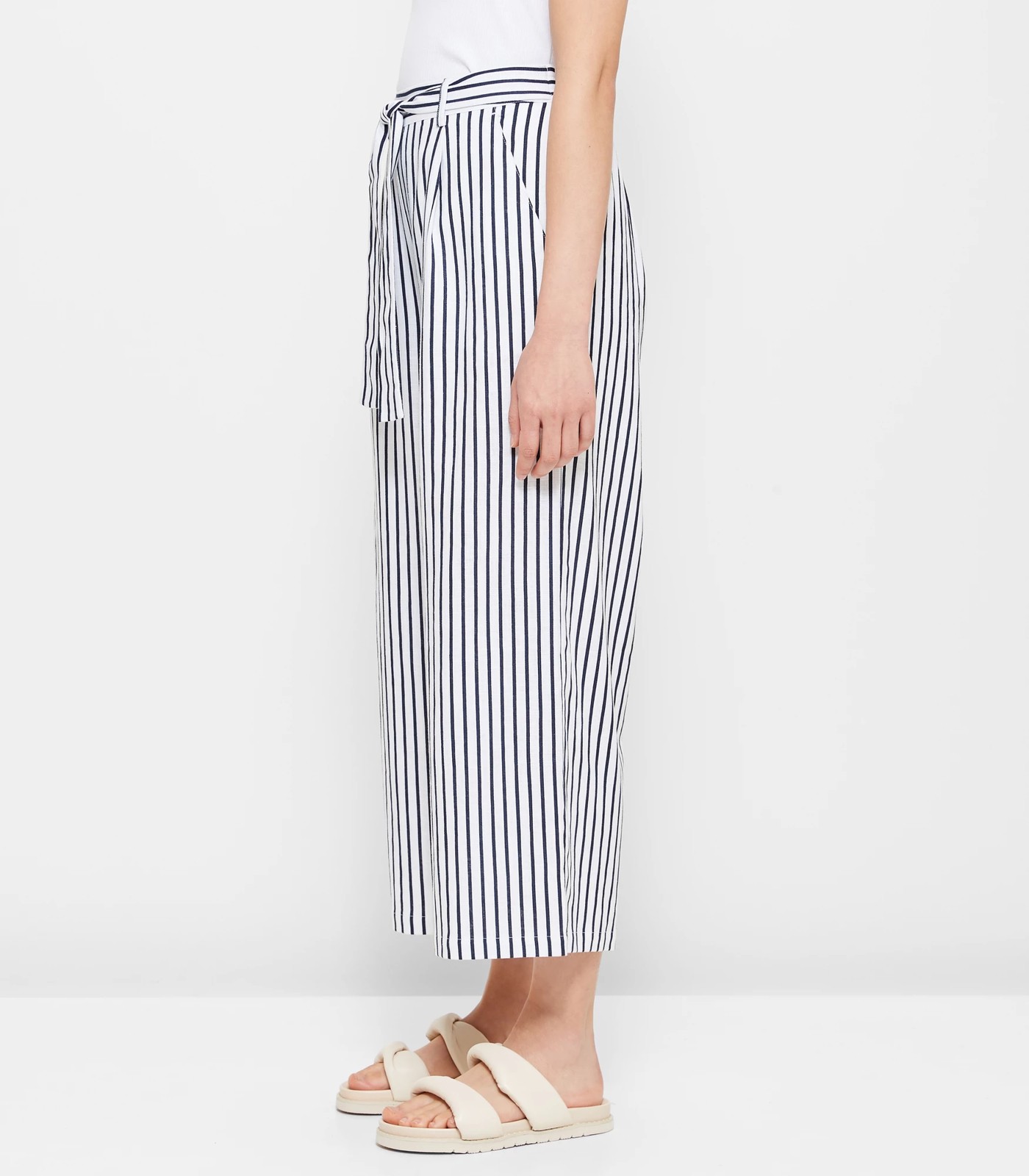 Linen Blend Wide Leg Culotte Pants | Target Australia