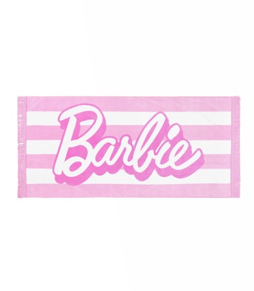 Barbie Logo Striped Towel