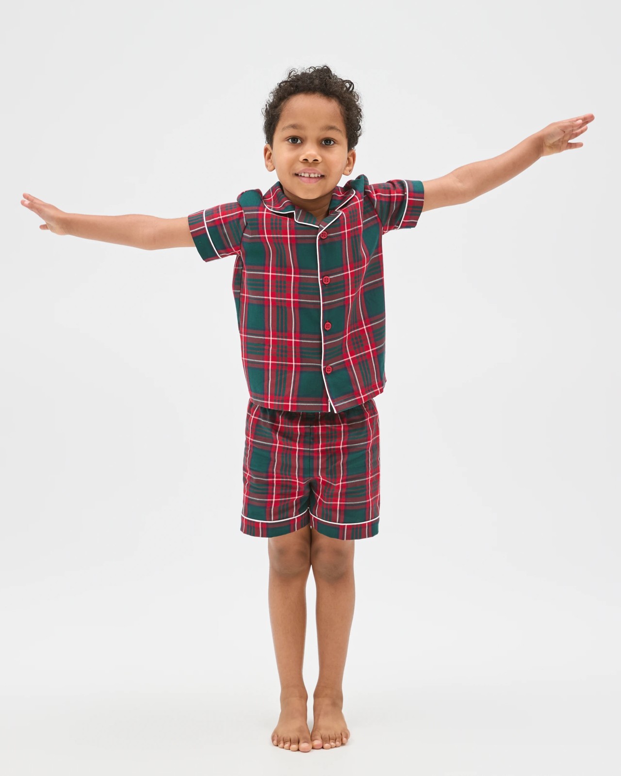 Family Matching Christmas Australian Cotton Younger Kids Pyjama Set - Tartan 4 of 6