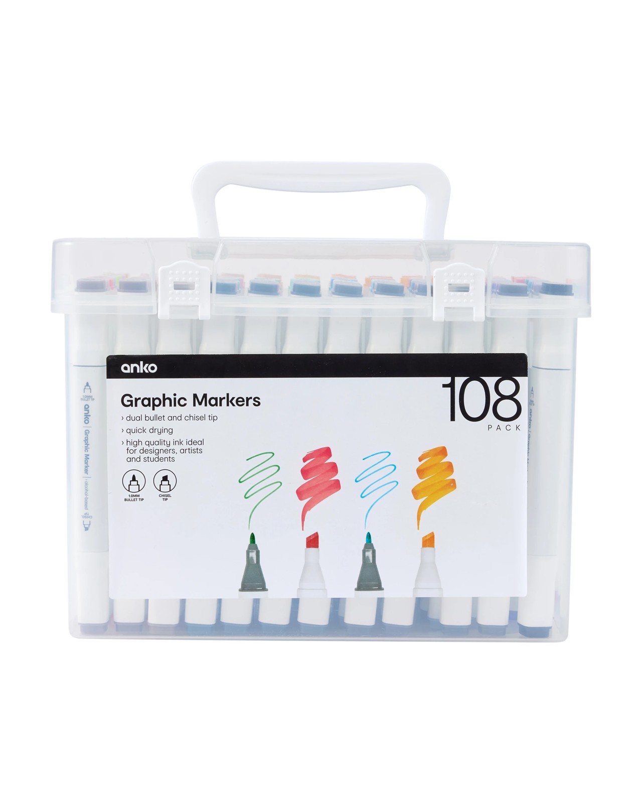 108 Pack Graphic Markers - Anko 2 of 5