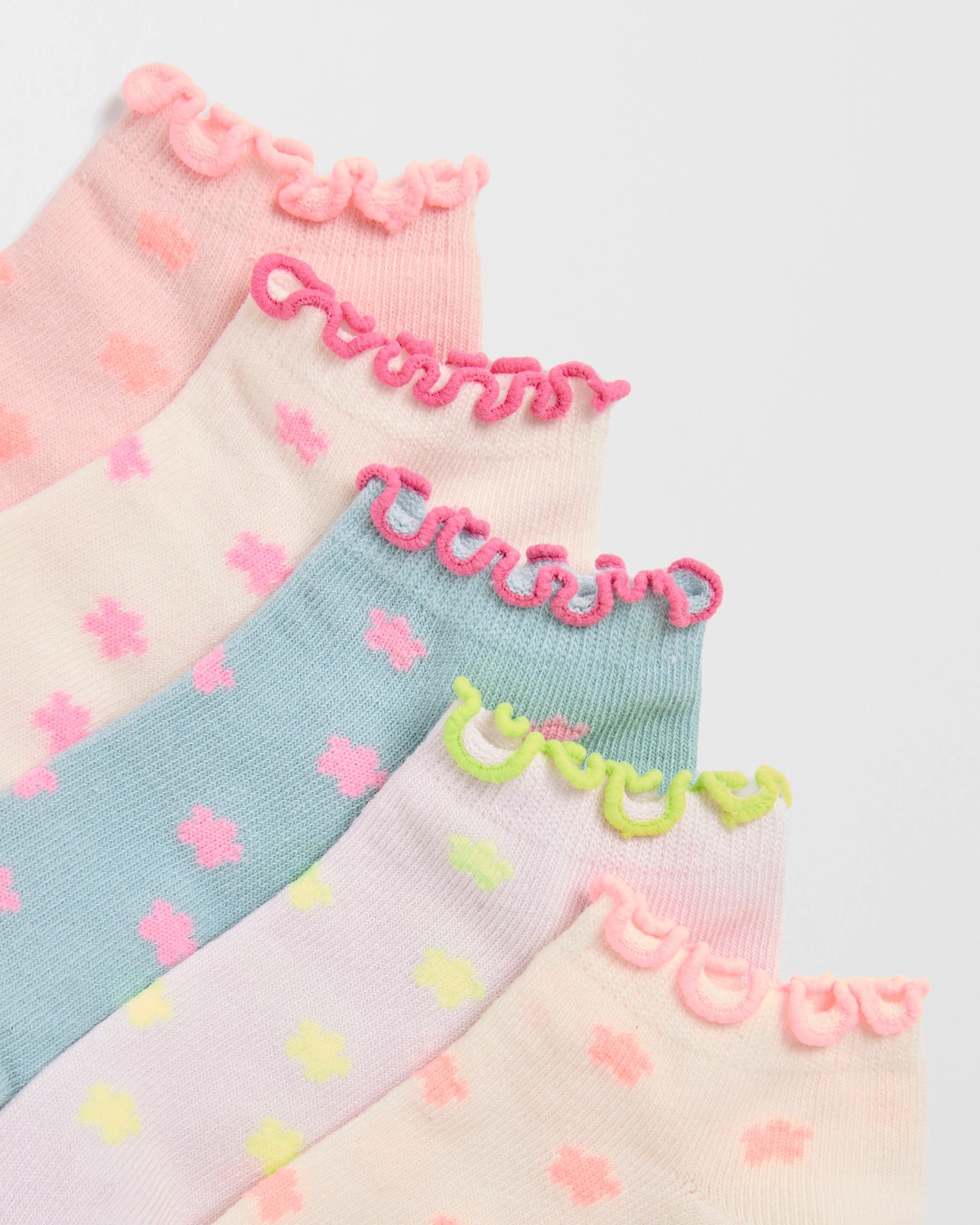 Maxx Cotton Blend 5 Pack Girls Low Cut Socks 2 of 3
