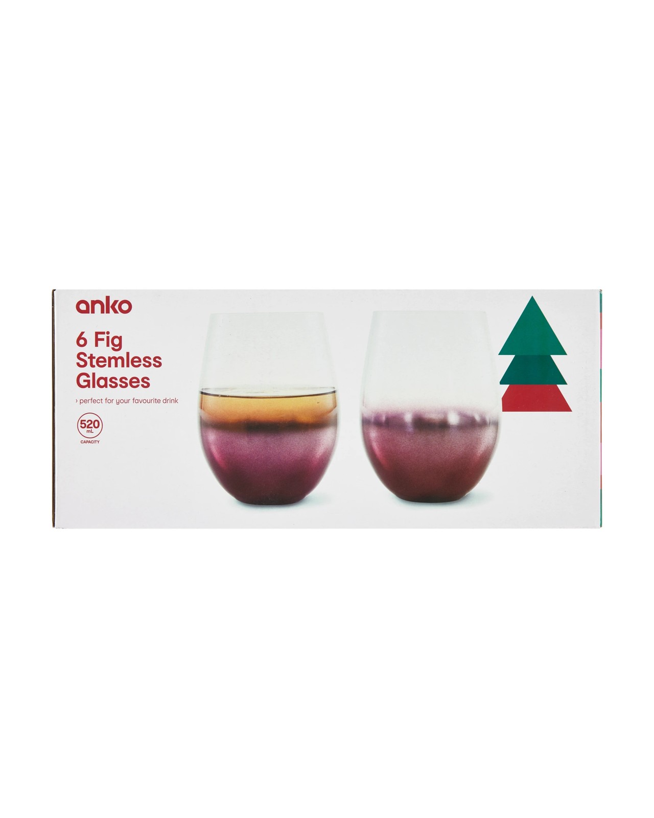 Anko 6 Fig Stemless Glasses 6 of 6