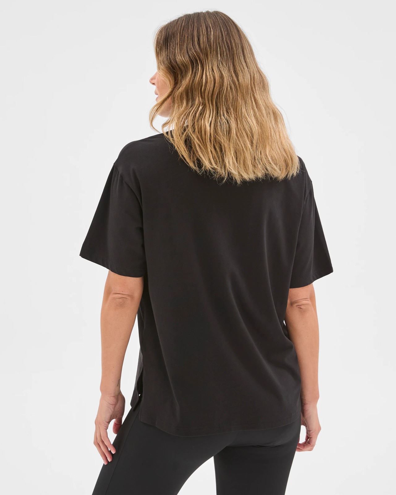 Active Australian Cotton Blend Oversized Graphic T-Shirt - Black 6 of 6