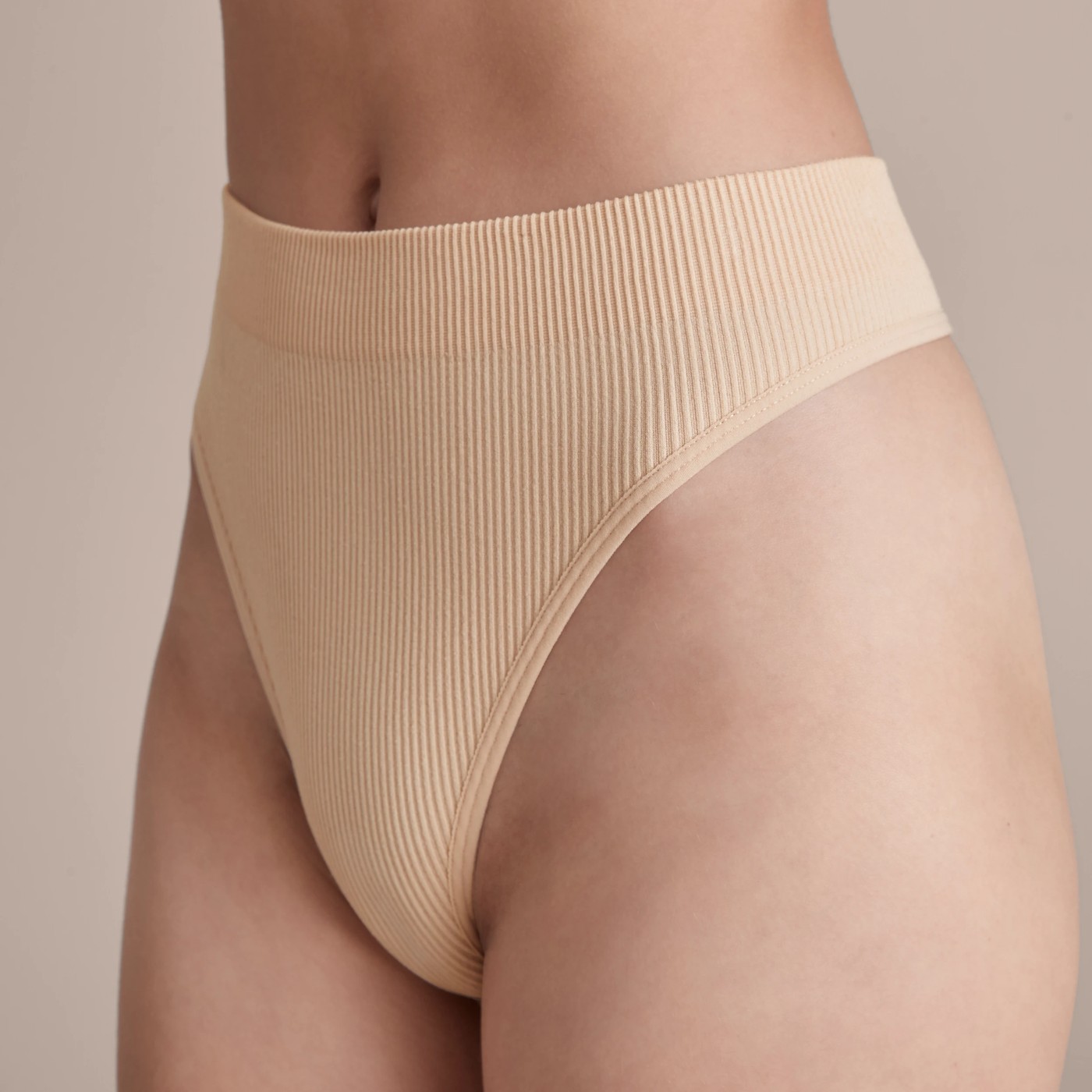 Lily Loves Ribbed Seamfree High Waisted G-String Briefs; Style: LGS02076 4 of 4