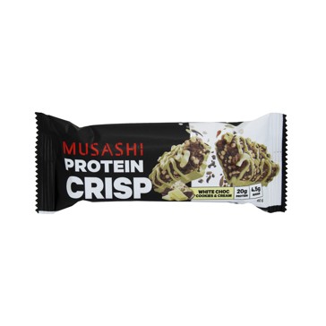 Musashi Protein Crisp White Choc Cookies and Cream Protein Bar 60g