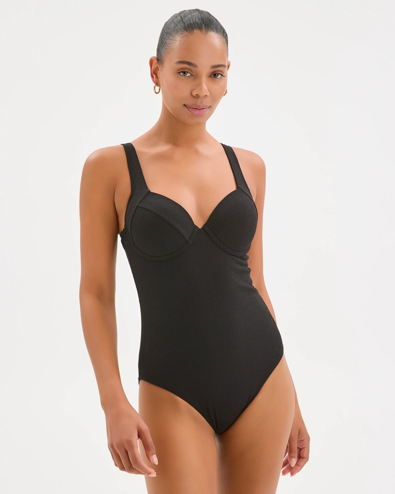 Shape Your Body Resort Balconette Soft Textured One Piece Swimsuit 2 of 5