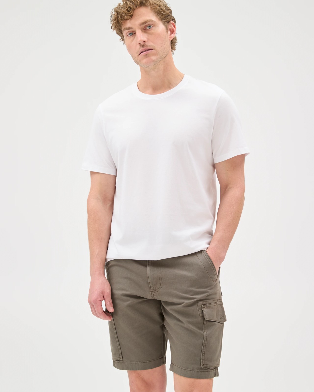 Australian Cotton Cargo Shorts - Black Olive 4 of 6