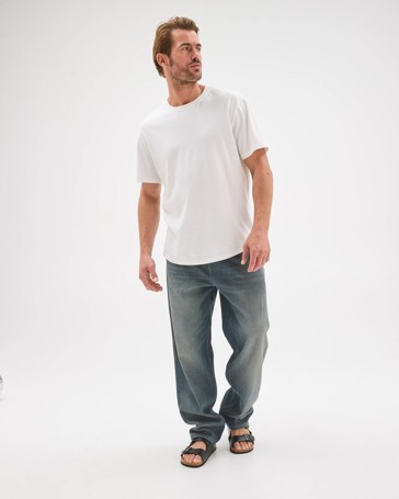 Relaxed Straight Fit Denim Jeans