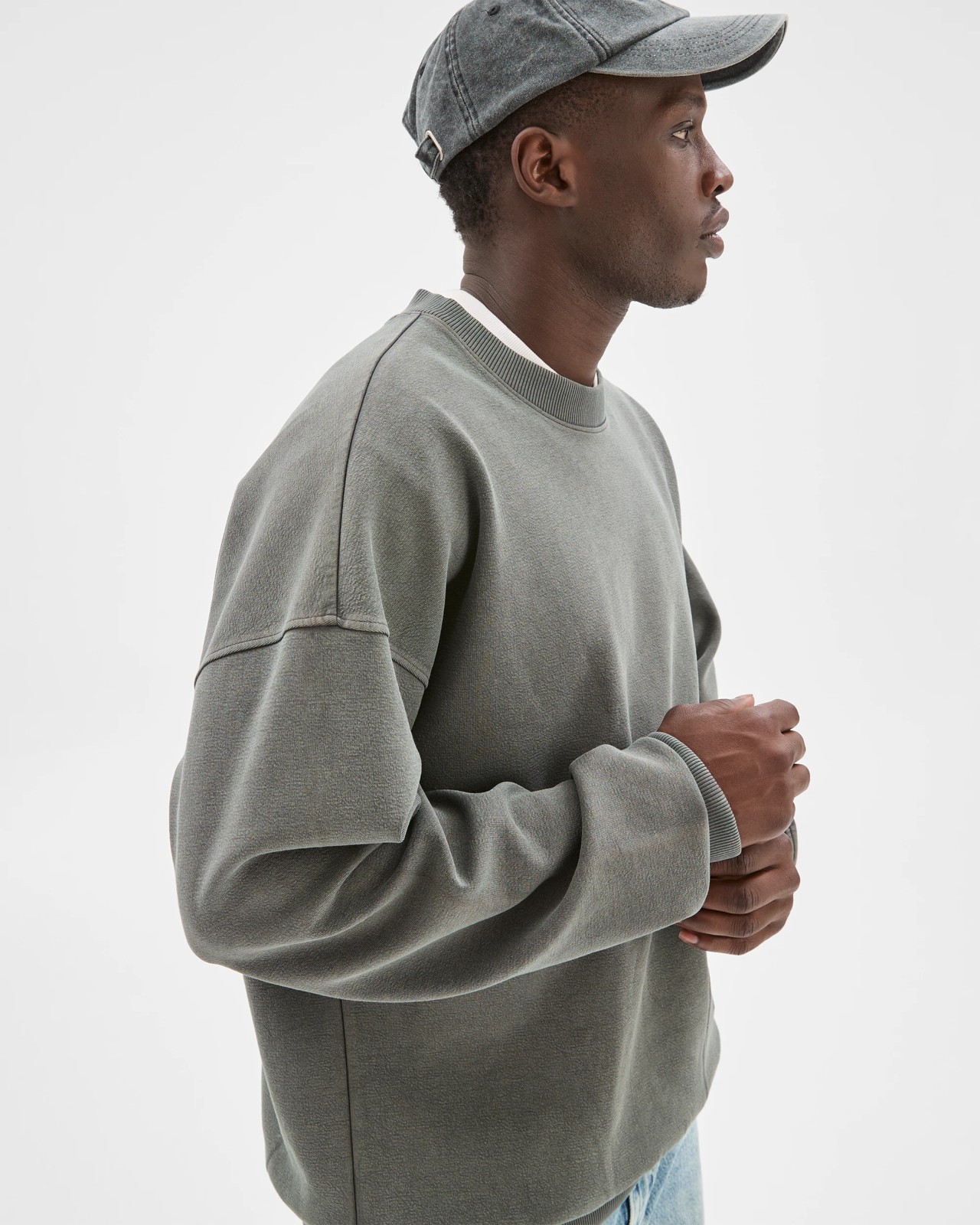 Commons Australian Cotton Blend Oversized Heavyweight Jumper - Worn Black 5 of 6