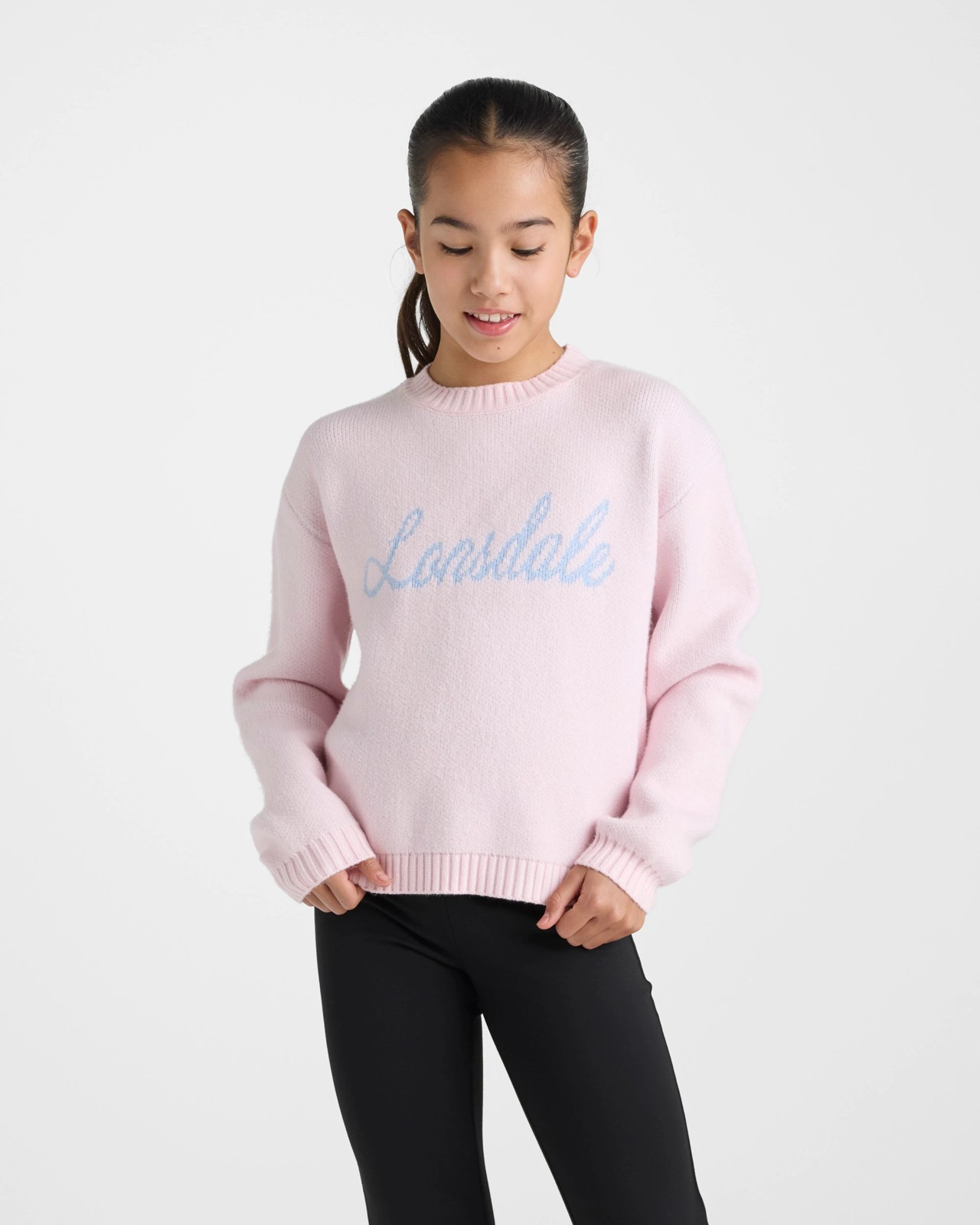 Lonsdale Knit Jumper – Light Pink 4 of 5