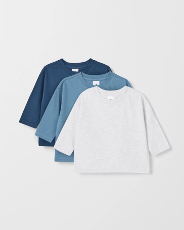 Baby Organic Cotton 3 Pack Long Sleeve T-Shirts