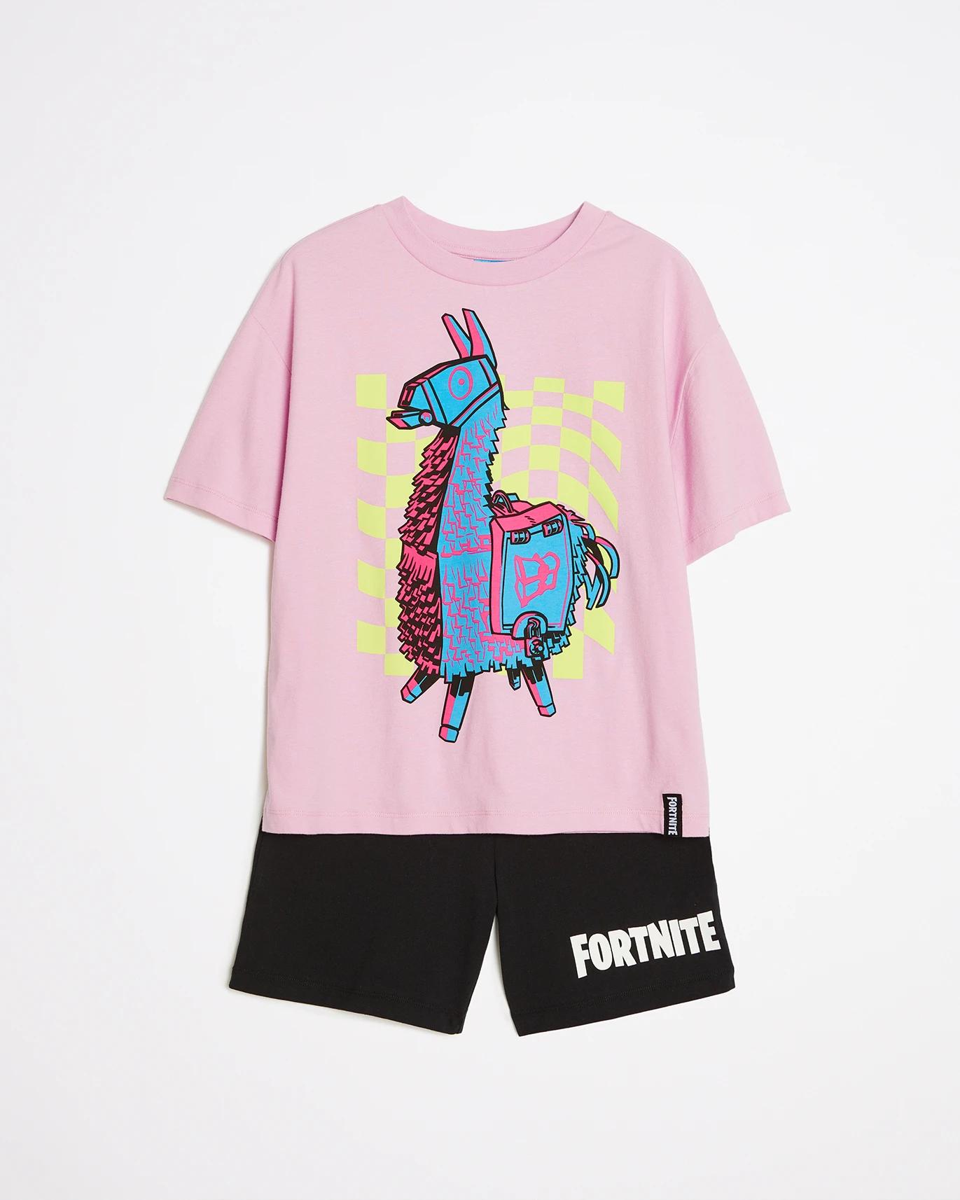 Peppa Pig Zomer Set Pyjamaset Donkerroze - Officiële Merchandise