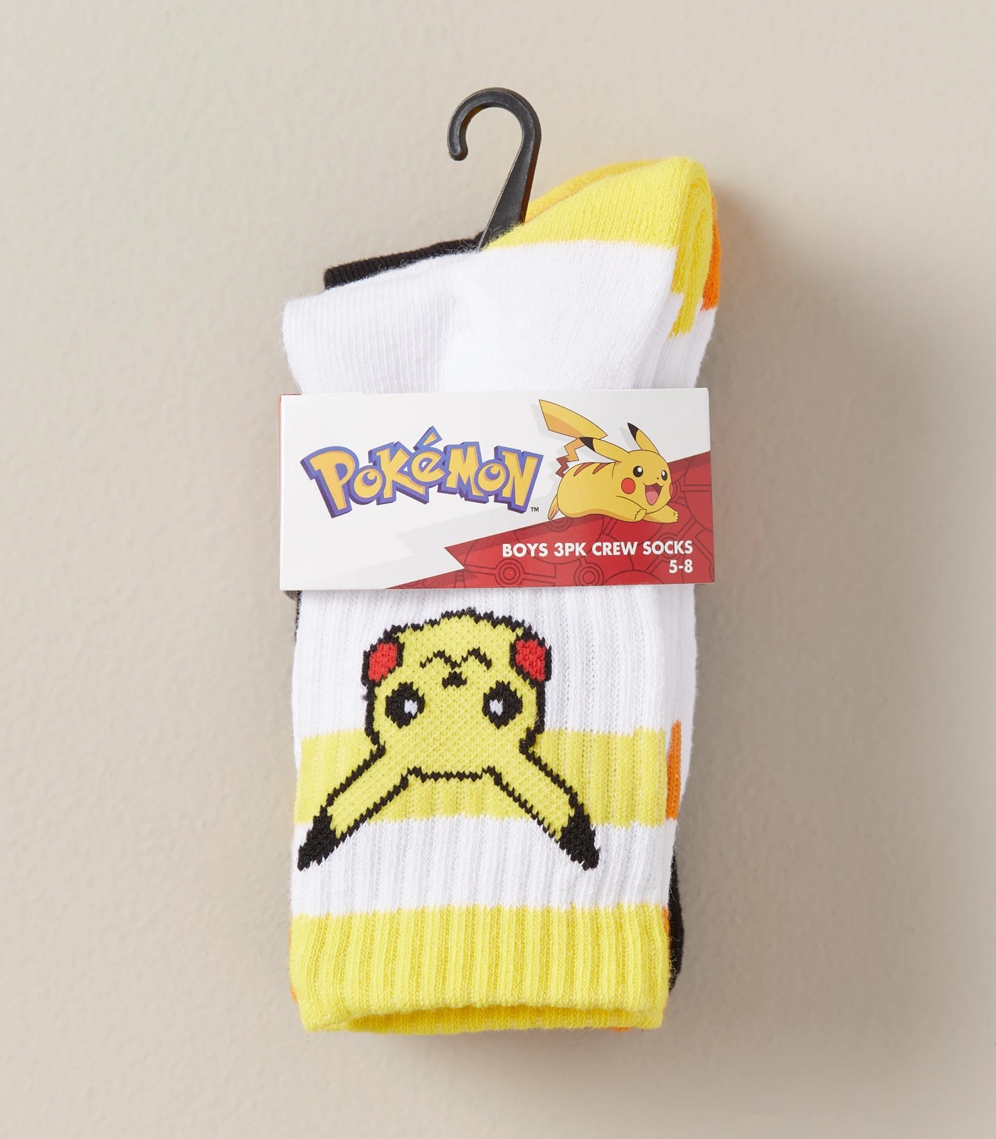 3 Pack Pokemon Crew Socks 2 of 2