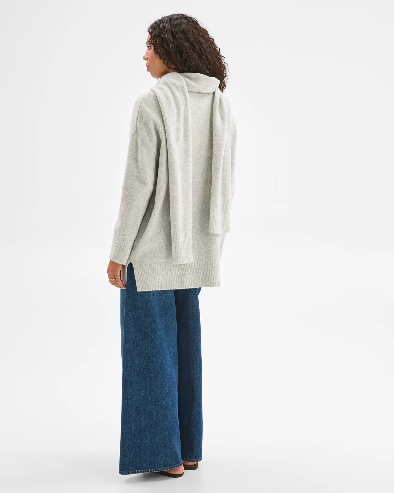 Supersoft Edge To Edge Cardigan - Light Grey Marle 6 of 6