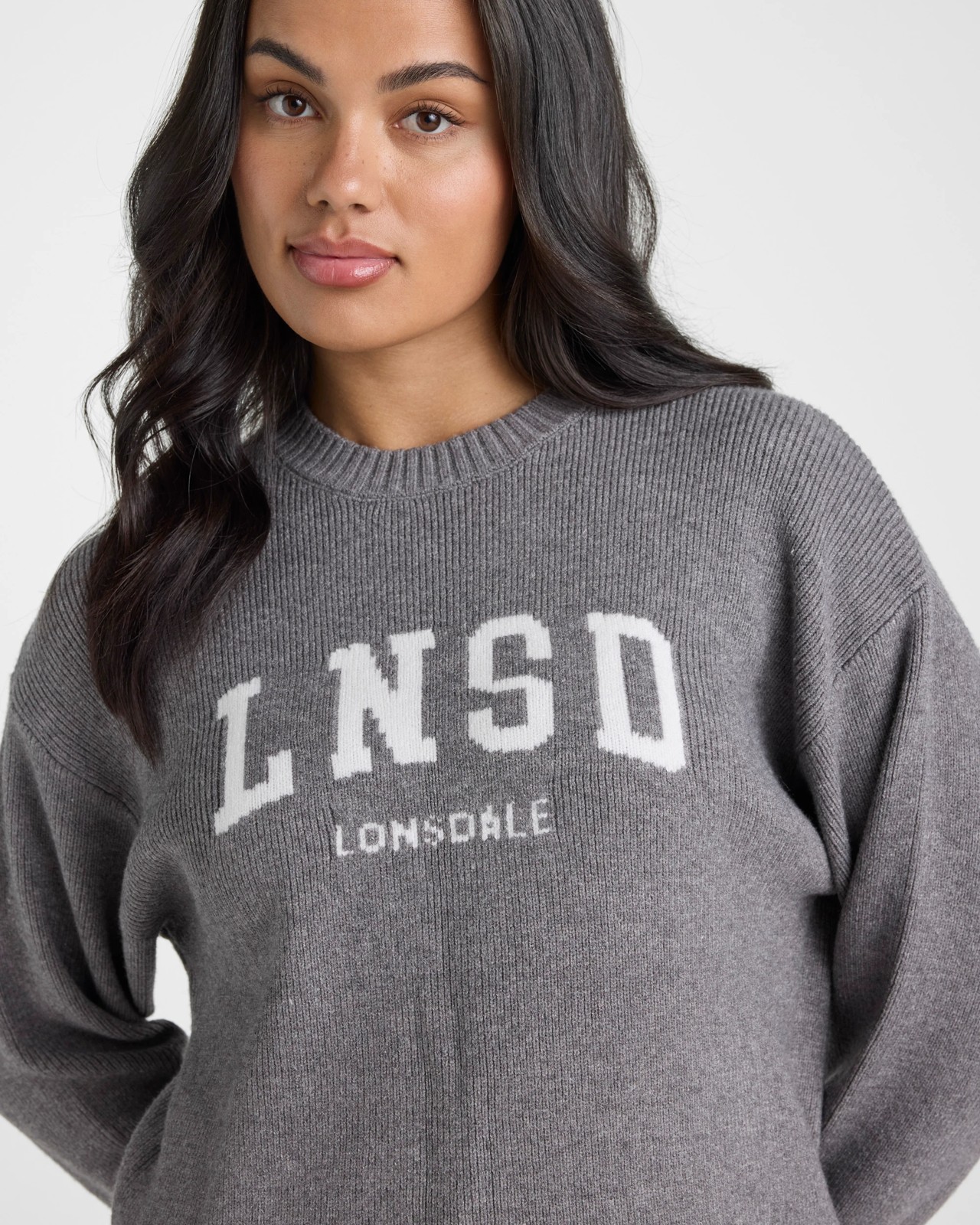 Lonsdale London Knit Crew - Grey Marle 3 of 5