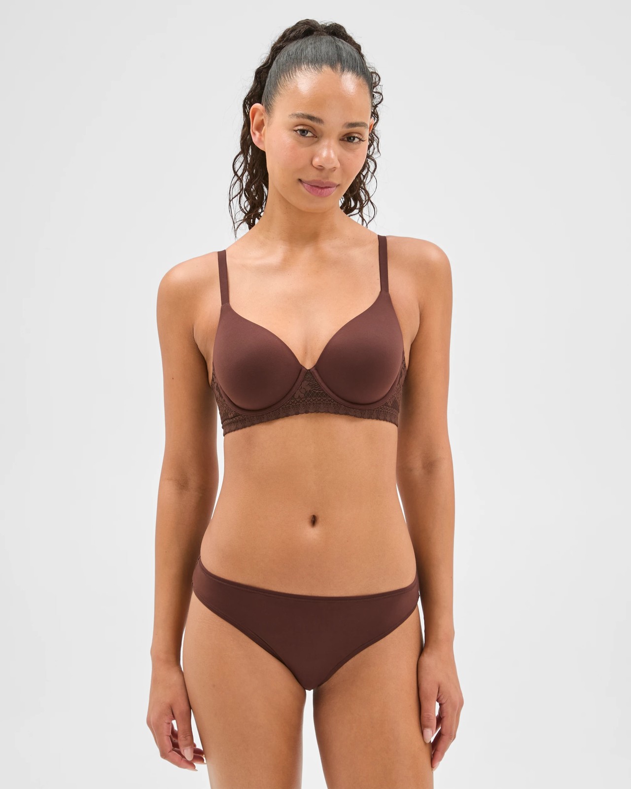 Soft Comfort Underwire T-Shirt Bra - Dark Oak 2 of 5