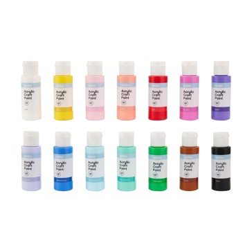 14 Pack Acrylic Craft Paint Set - Anko