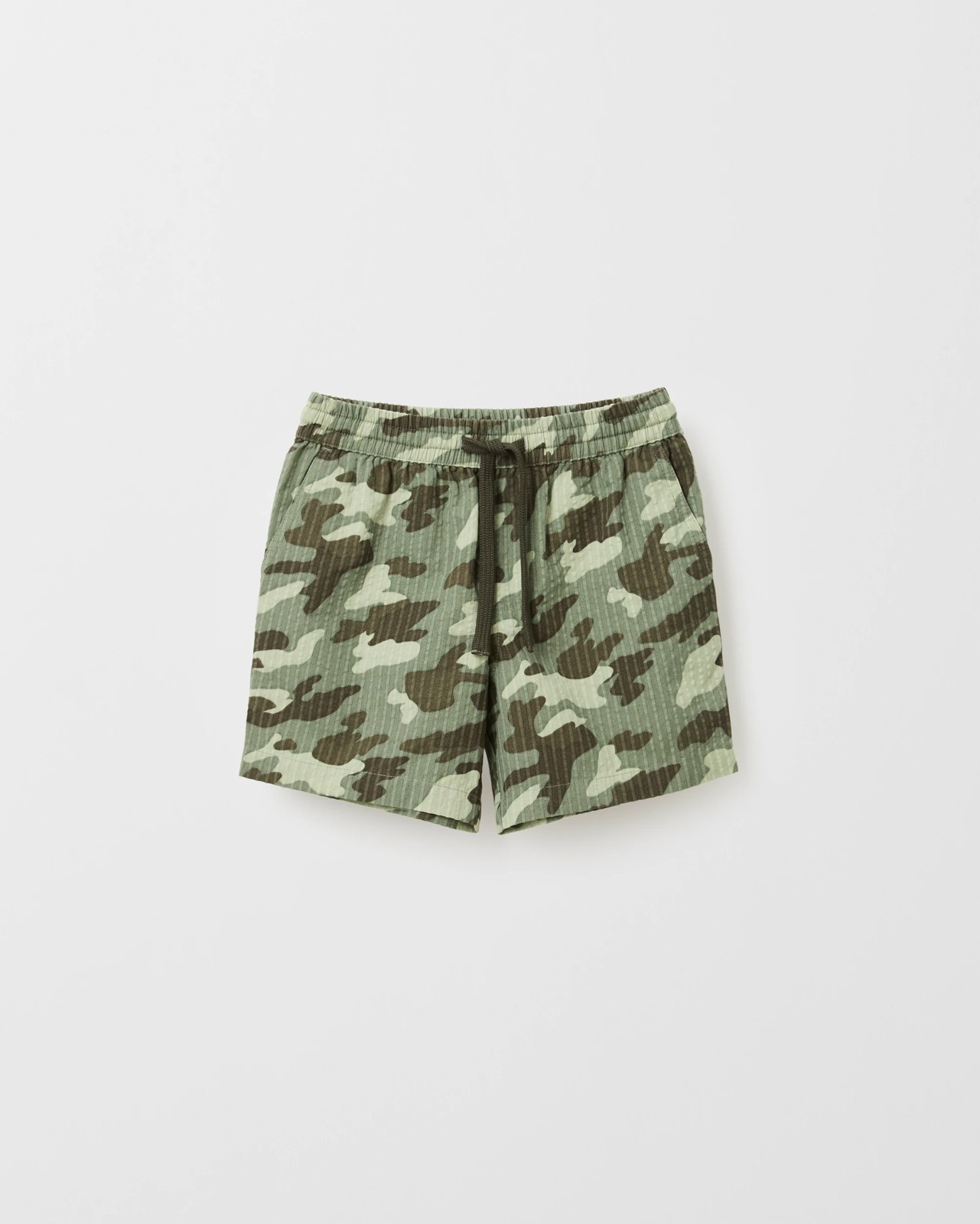 Australian Cotton Seersucker Volley Shorts - Khaki 5 of 6