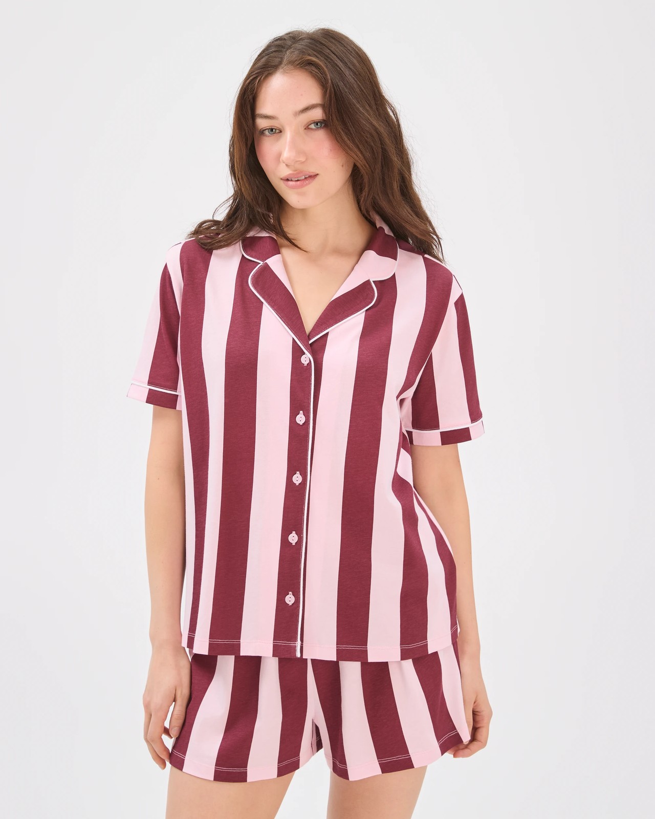Lily Loves Australian Cotton Jersey Pyjama Set - Pink/Red 3 of 6