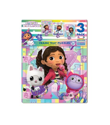 Gabby's Dollhouse 3 Pack Frame Tray Jigsaw Puzzle