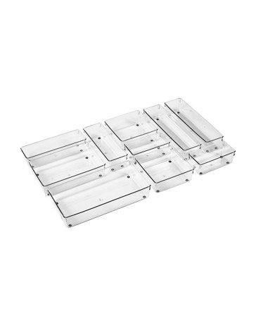 Anko 10 Piece Clear Drawer Organiser