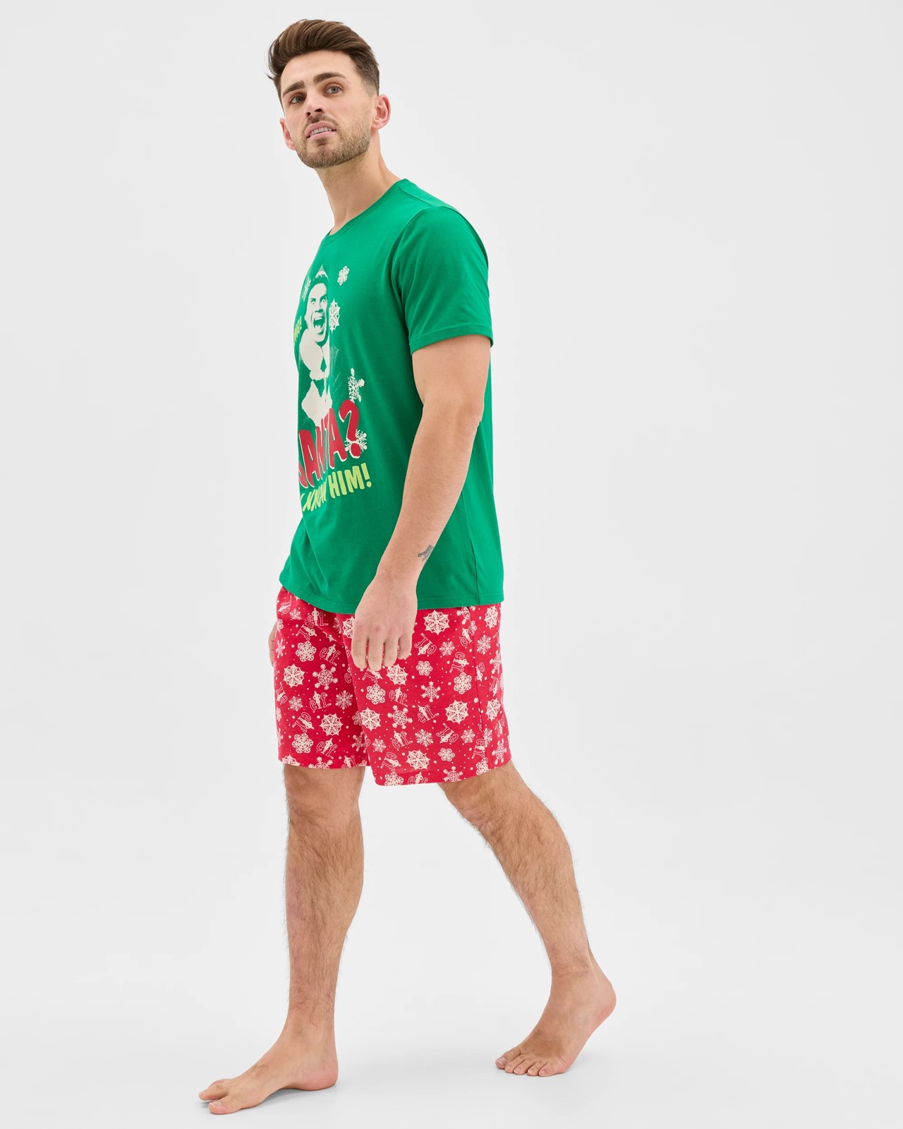 Short Sleeve Top and Shorts Christmas Pyjama Set 2 of 5