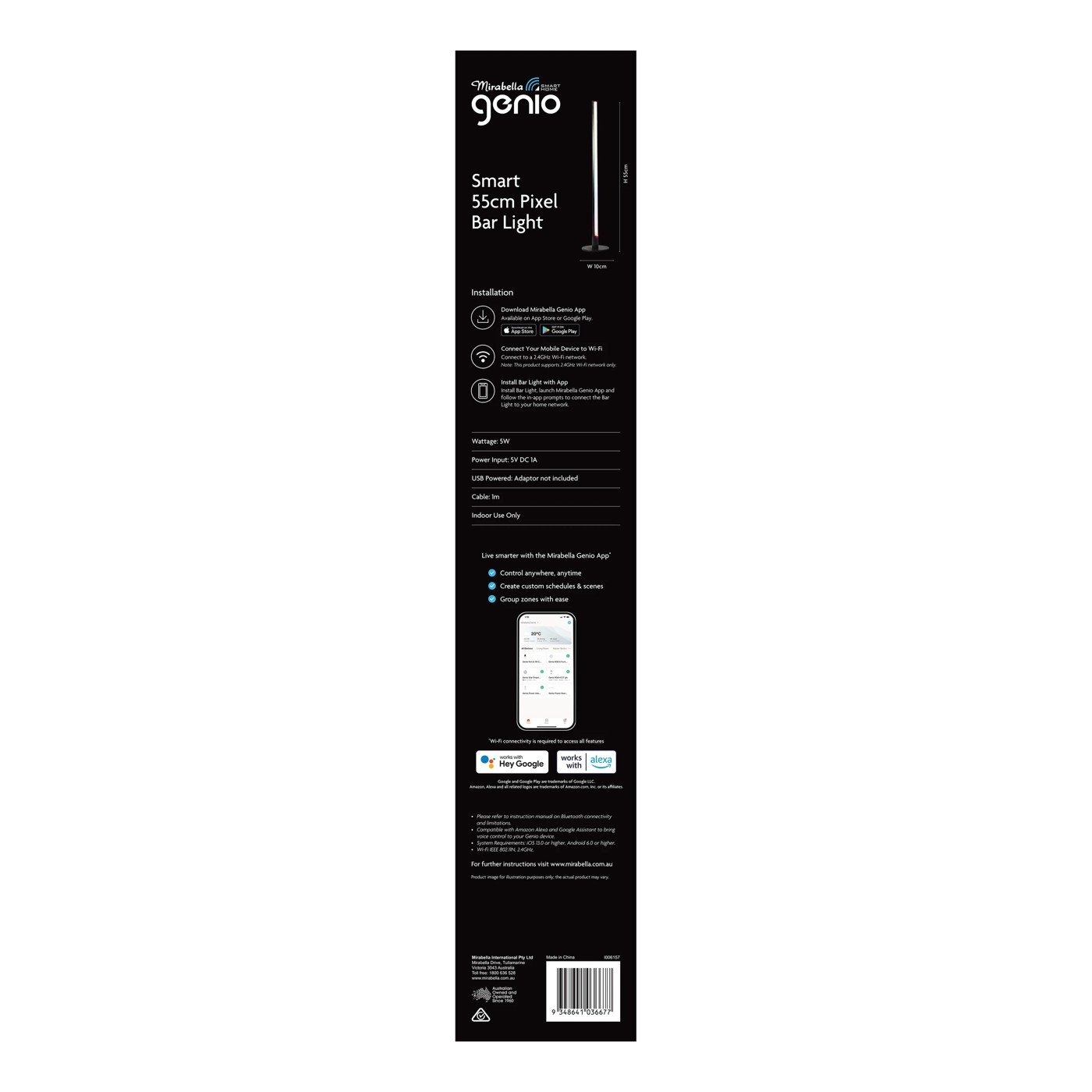 Mirabella Genio Wi-Fi Pixel LED Ambient Bar Light 4 of 4