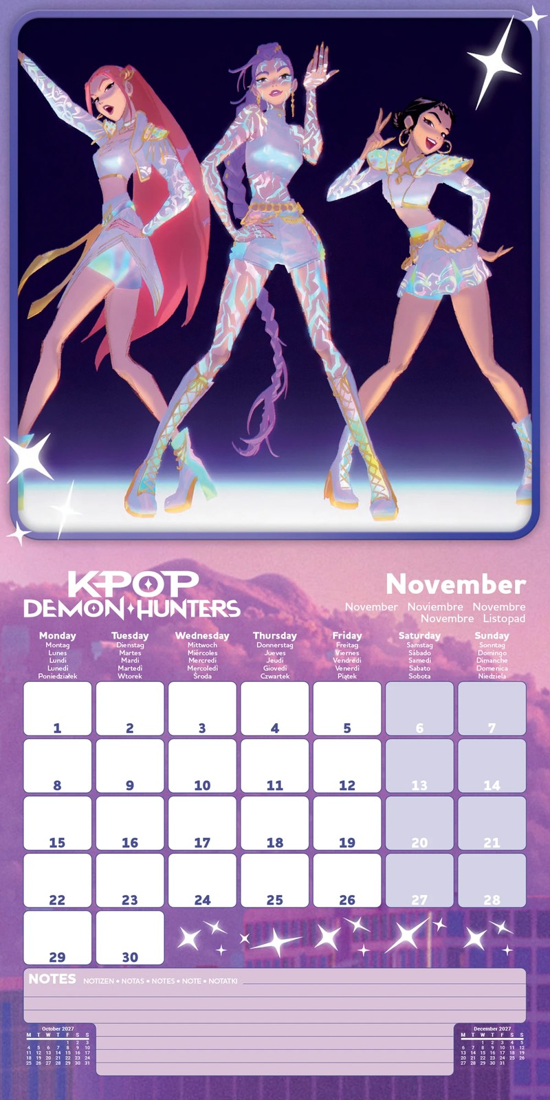 KPop Demon Hunters 2027 16-Month Calendar 4 of 5