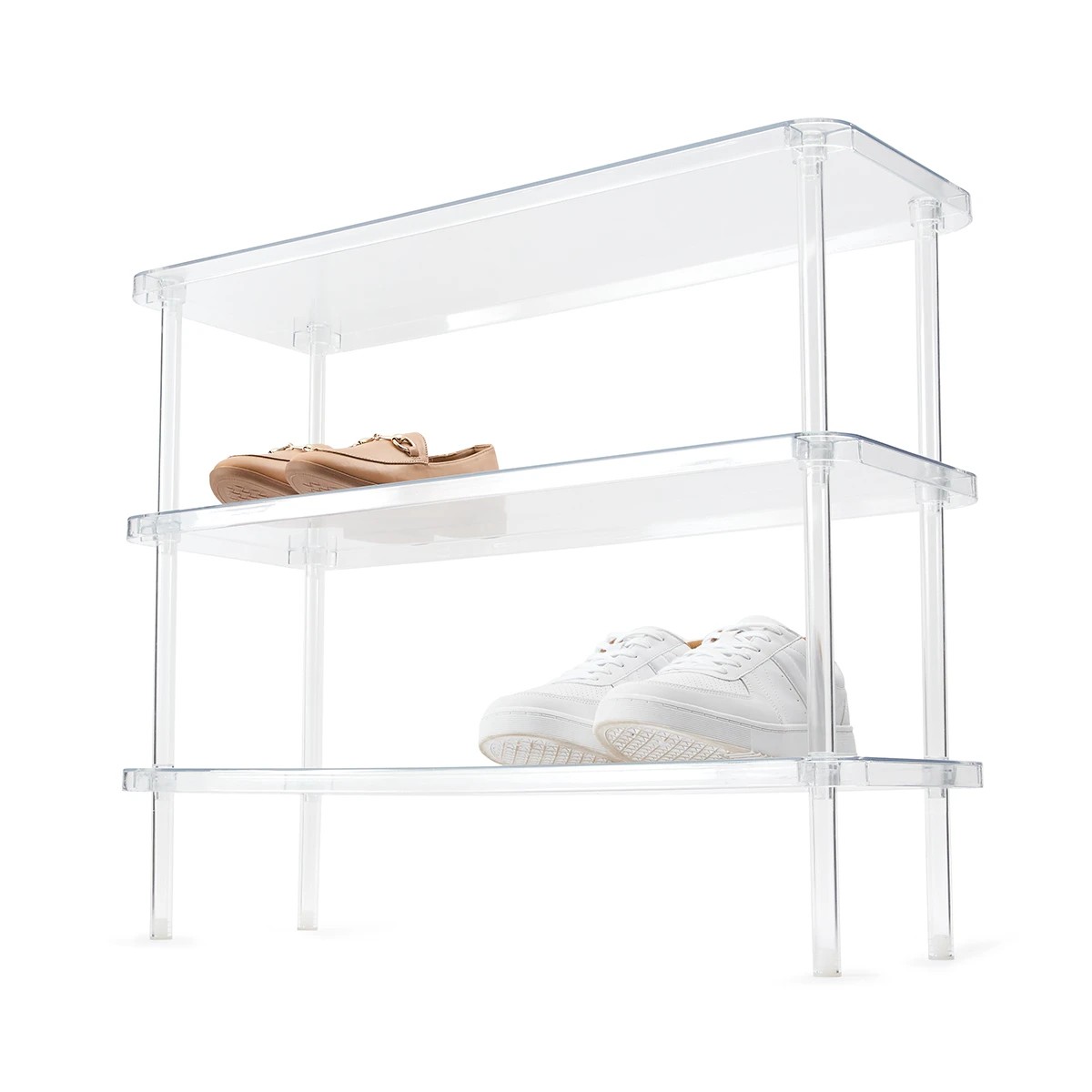 Clear shelves for shoes sale