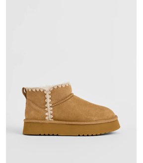 Australian Design Ugg Sheepskin and Leather Platform Pixie Boot