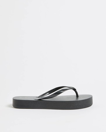 Sarah Square Toe Flatform Thongs