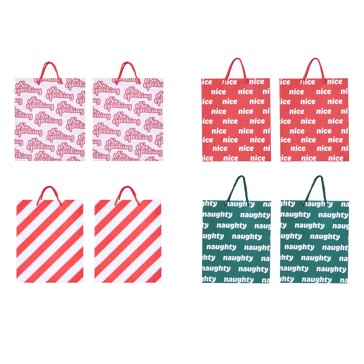 4 Pack Christmas Gift Bags, Medium, Assorted - Anko