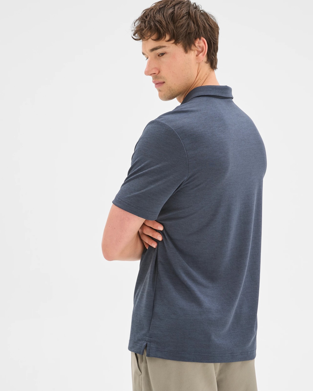 Active Textured Polo Top - Navy 5 of 6