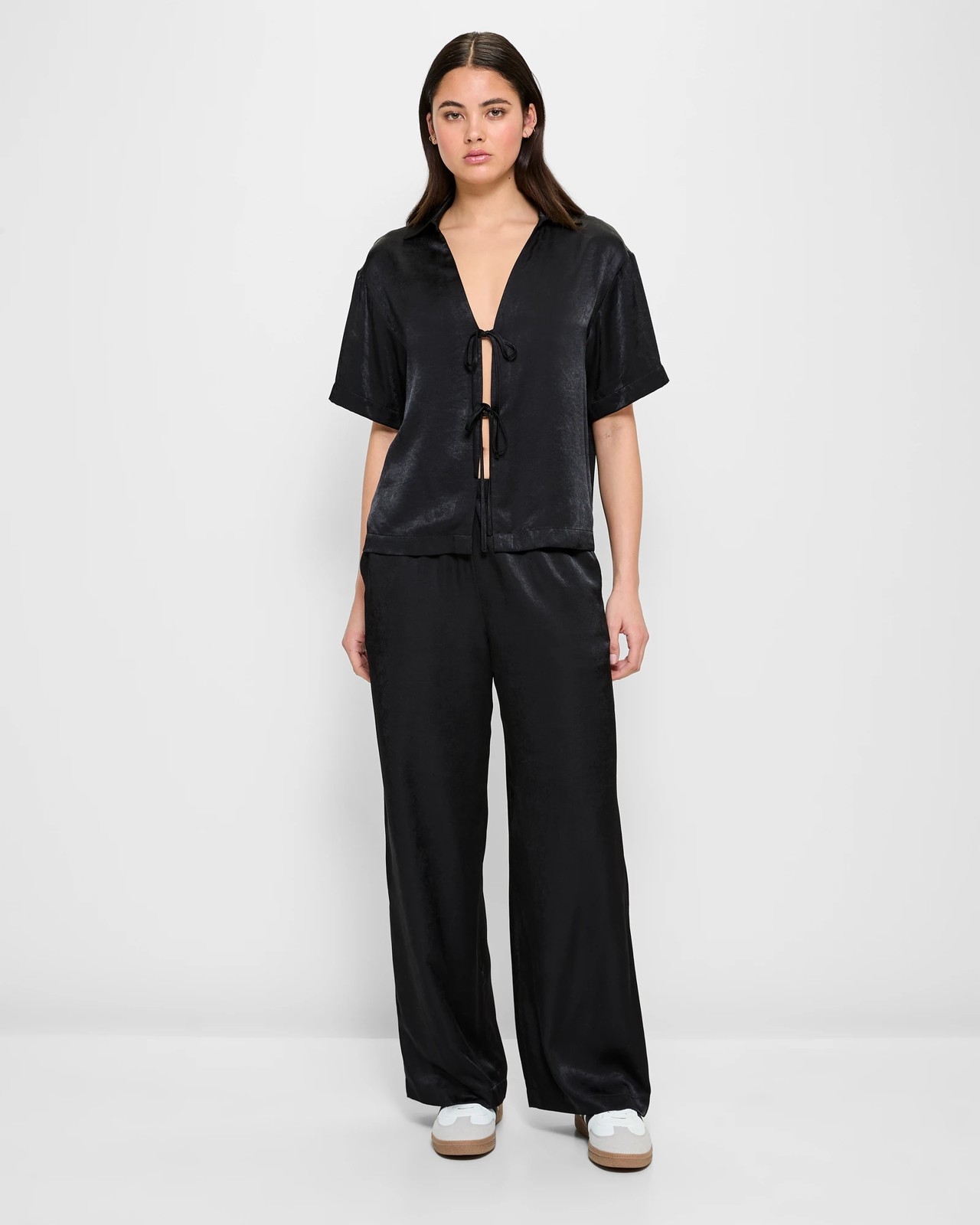 Satin Elastic Waist Pants - Lily Loves 6 of 6