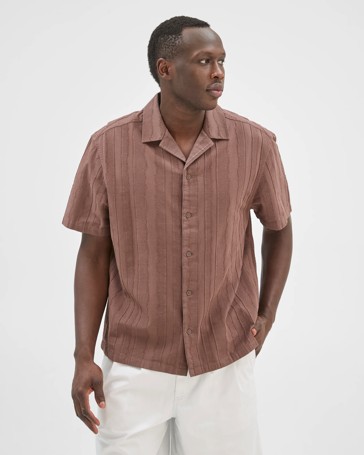 Commons Cotton Burnout Short Sleeve Shirt