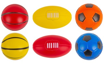 13cm PU Foam Sports Balls - Assorted